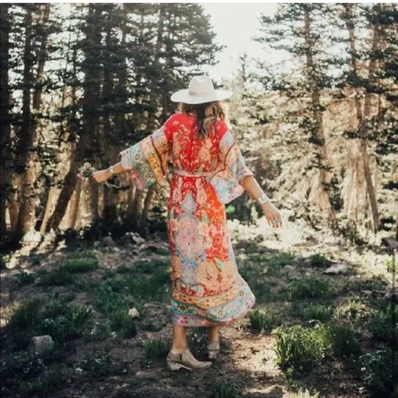 New Bohemian Floral Midi Maxi Dress - Picture 13 of 14